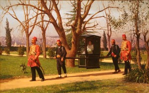 The Daughter of the English Ambassador Riding in a Palanquin